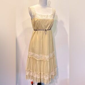 Robert Rodriguez Silk & Lace Midi Dress-8